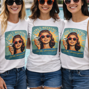 Girls Weekend Tee – Retro Summer Vibes "Let the Shenanigans Begin"