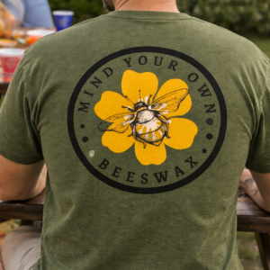 Mind Your Own Beeswax Shirt, Vintage Bee Graphic Tee, Funny Nature Shirt, Unisex Soft T-Shirt, Backyard BBQ Shirt, Gift for Him Her