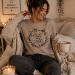 Eat a Bag of Dicks Funny Floral Graphic Tee | Sarcastic Women’s Shirt | Cozy Chaos T-Shirt
