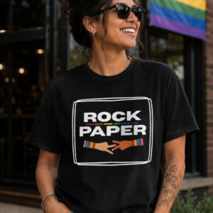 Rock Paper Scissors Pride Shirt | Funny LGBTQ+ Rainbow Graphic Tee