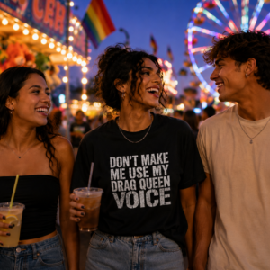 Don’t Make Me Use My Drag Queen Voice Shirt | Funny LGBTQ+ Pride Tee